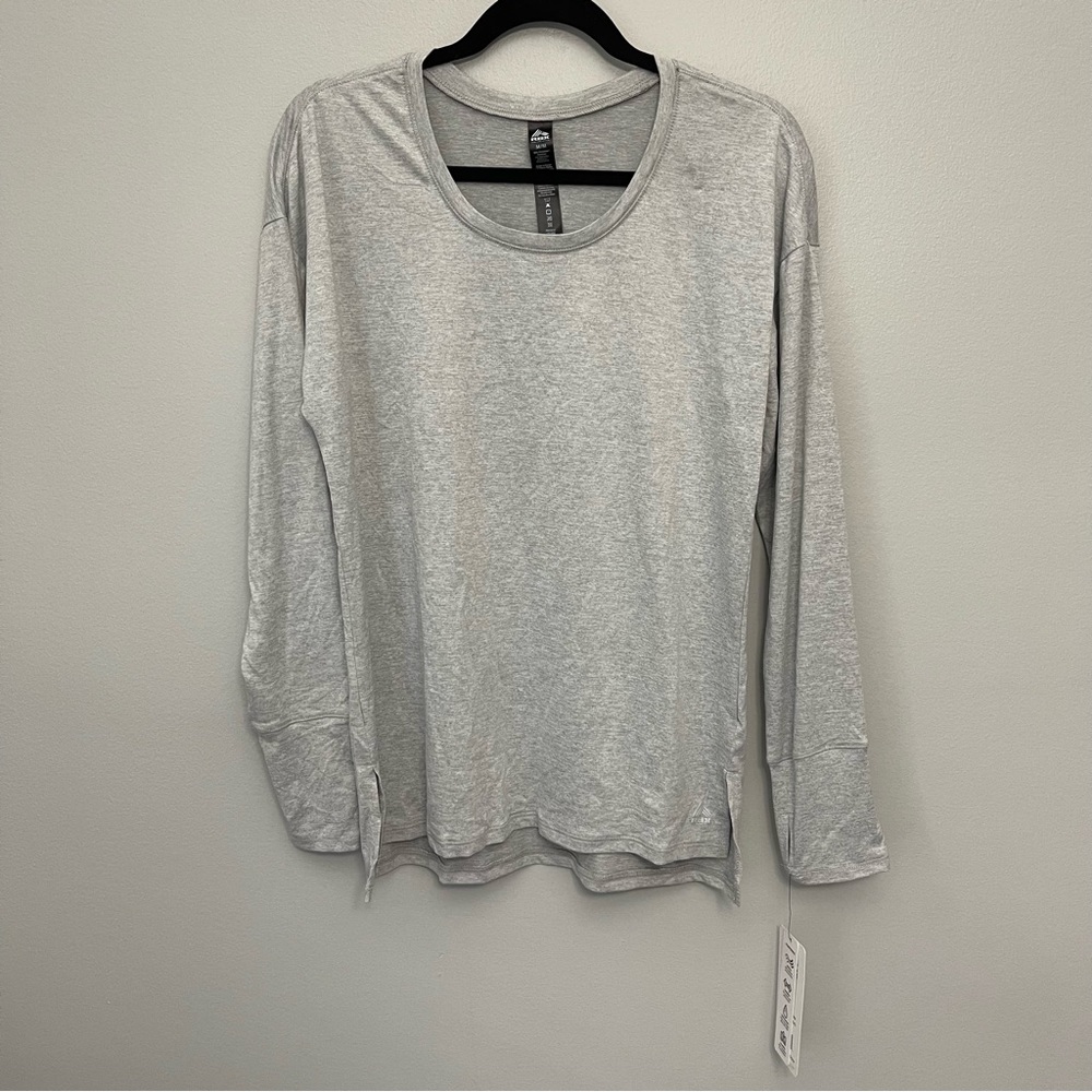 RBX gray long sleeve active top NWT